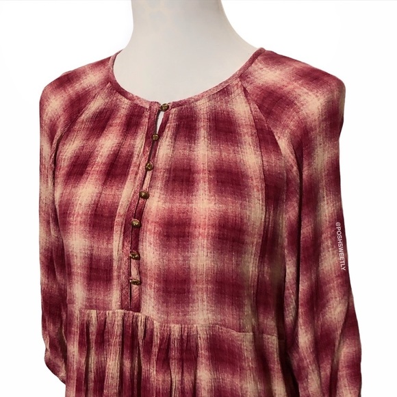 Anthropologie Plaid Babydoll Tunic - Picture 2 of 9